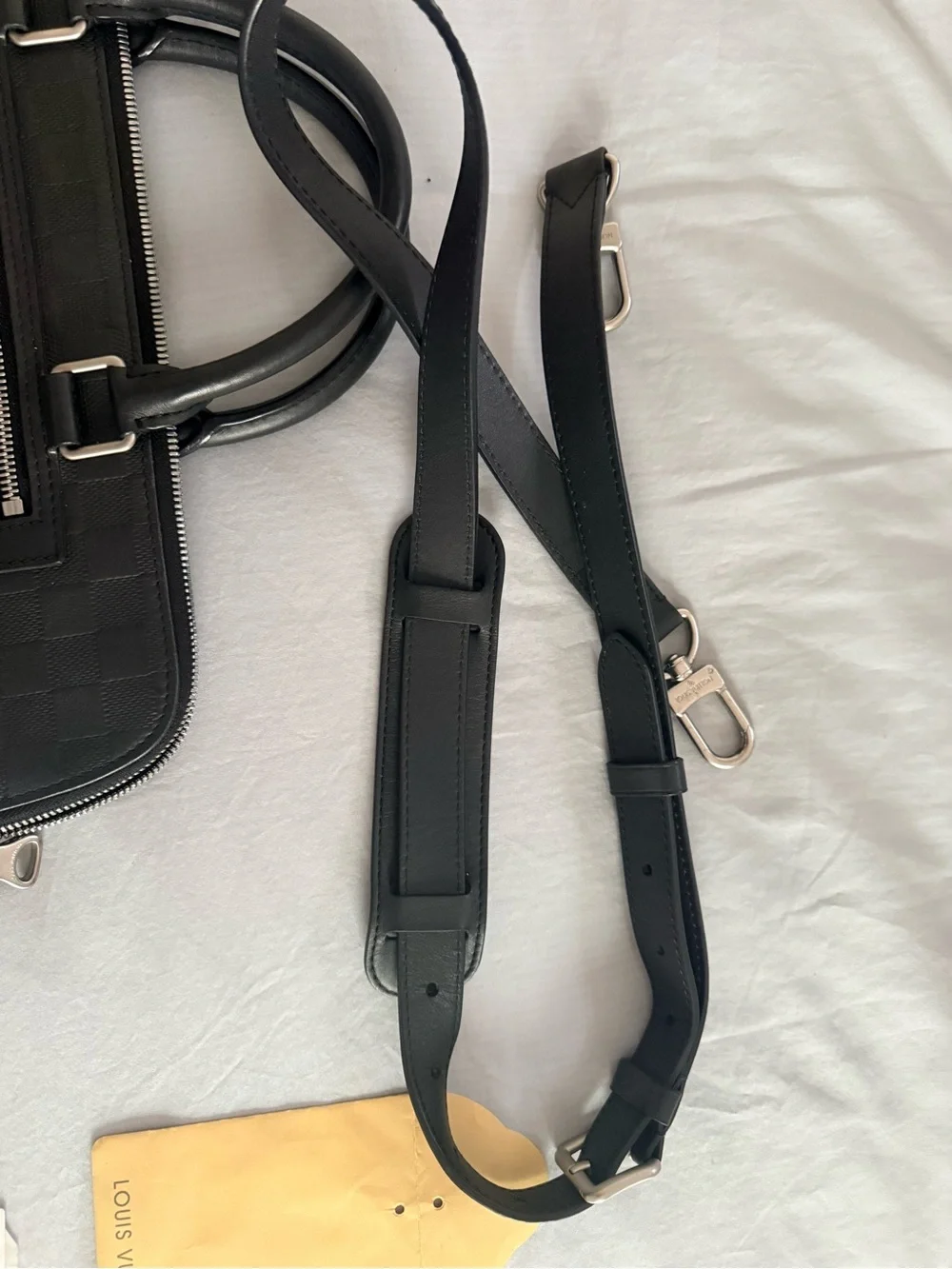 Louis Vuitton Black Damier Laptop Briefcase